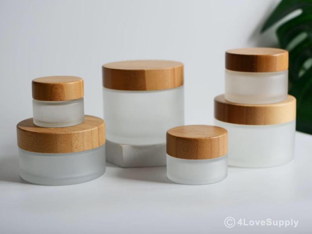 Glass Makeup Containers